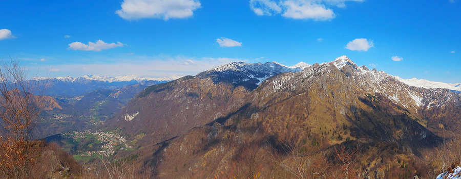 Panorama dal punto panoramico appena sopra il Rif.Monte Suchello sulle cime del Monte Alben